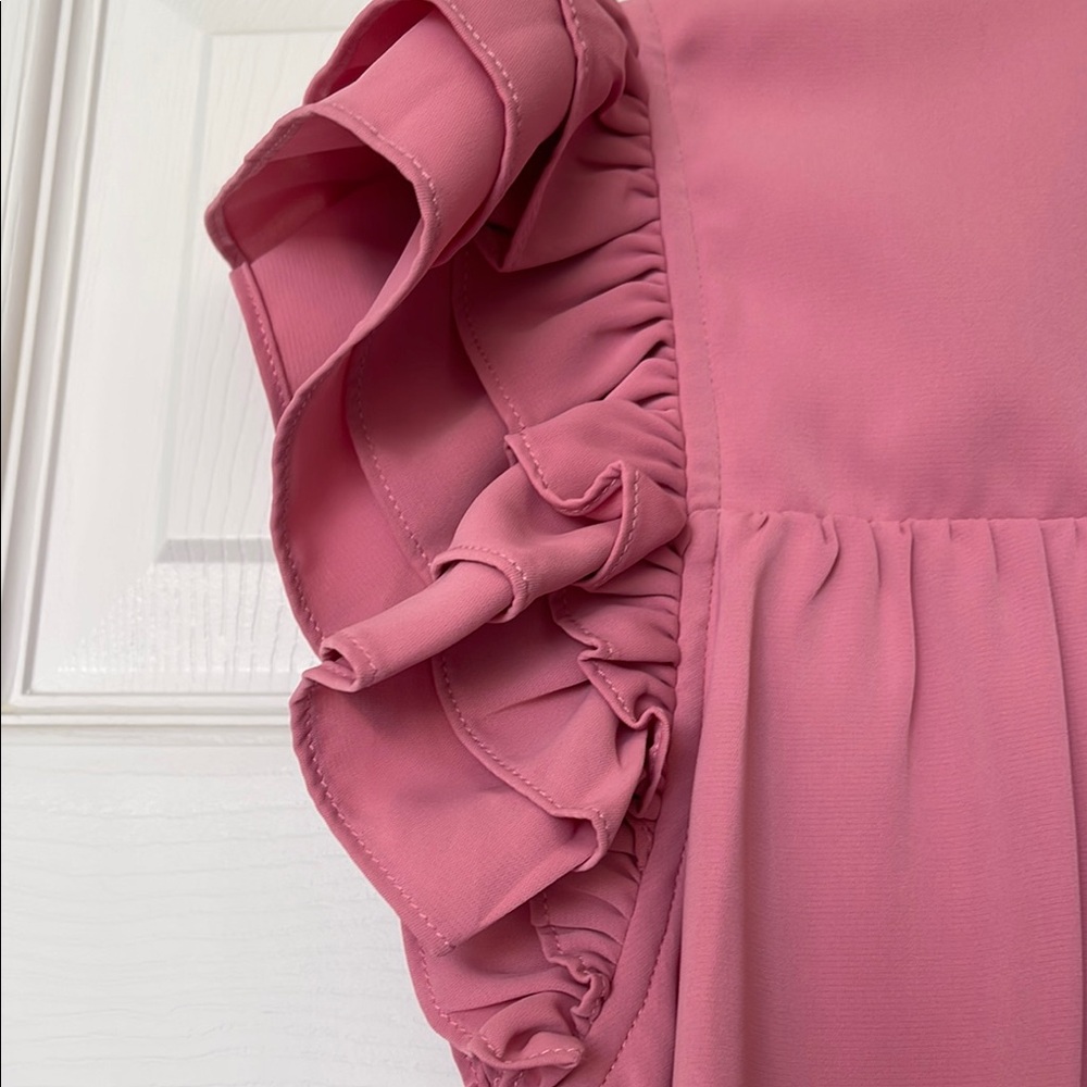 Entro Pink Ruffle Sleeve Blouse - Picture 6 of 11